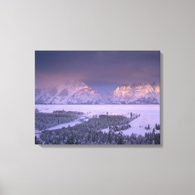 Teton Range from Snake River Overlook, Grand Canvas Print (Front)