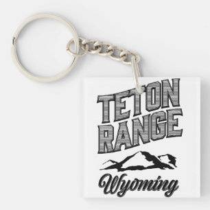 Teton Range, Wyoming Photo Print Key Ring