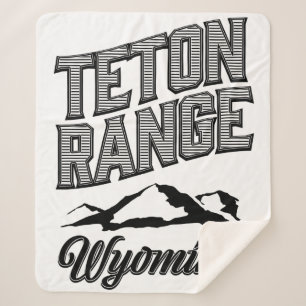 Teton Range, Wyoming Sherpa Blanket