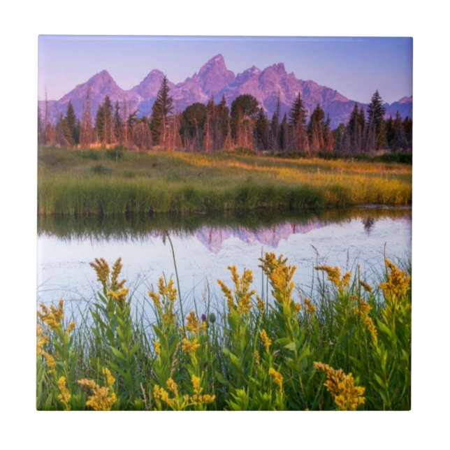 Teton Sunrise Tile (Front)