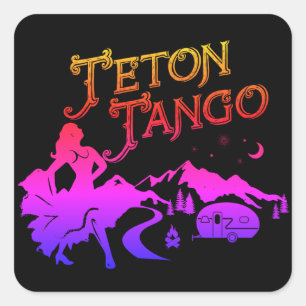 Teton Tango Sticker pink&blk