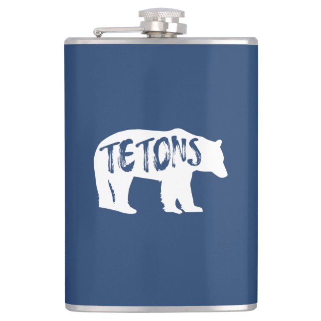 Tetons Bear Hip Flask (Front)