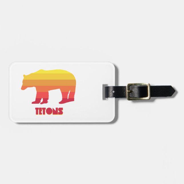 Tetons Bear Luggage Tag (Front Horizontal)