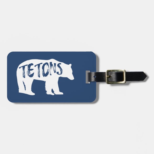 Tetons Bear Luggage Tag (Front Horizontal)