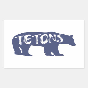 Tetons Bear Rectangular Sticker