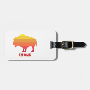 Tetons Bison Luggage Tag