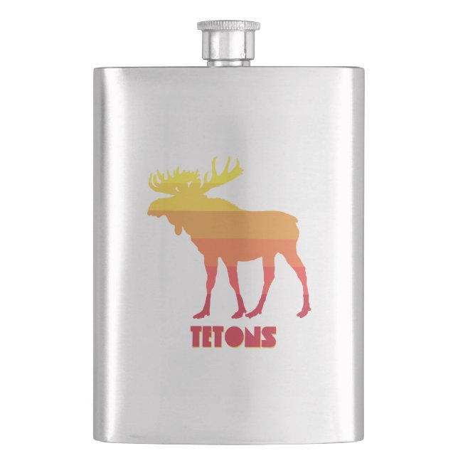 Tetons Moose Hip Flask (Front)