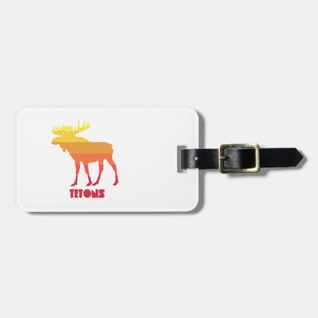 Tetons Moose Luggage Tag (Front Horizontal)