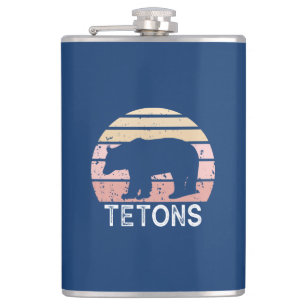 Tetons Retro Bear Hip Flask