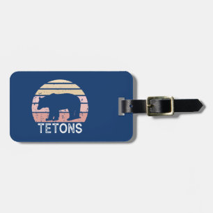 Tetons Retro Bear Luggage Tag