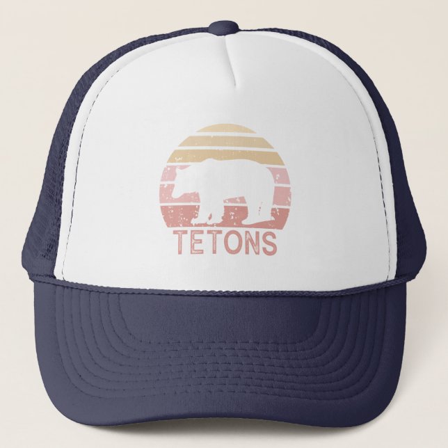 Tetons Retro Bear Trucker Hat (Front)