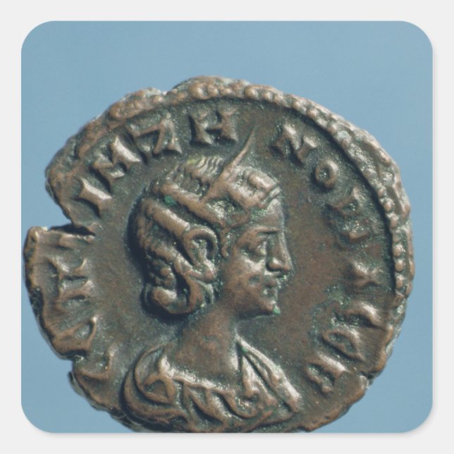 Tetrachm  of Zenobia, Queen of Palmyra Square Sticker (Front)