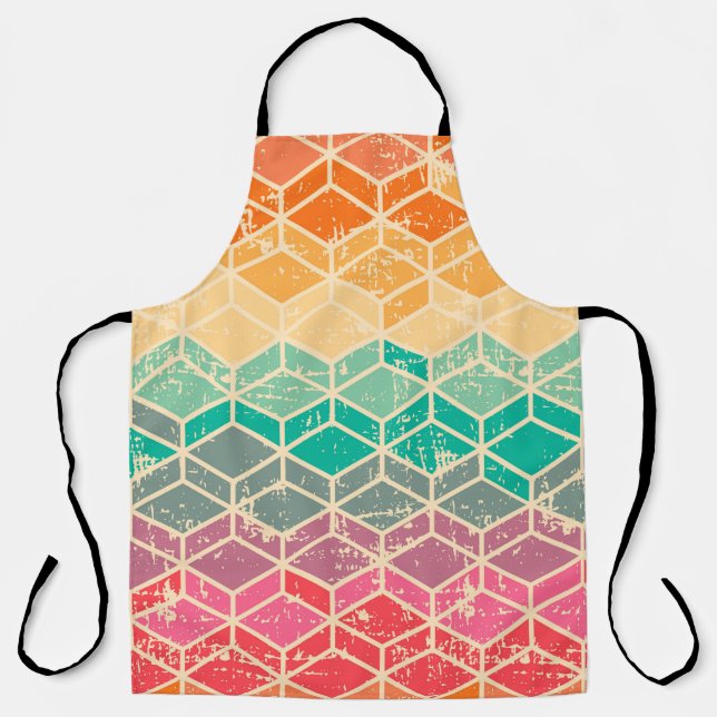  Tetragonal (rhombic) geometric seamless pattern w Apron (Front)