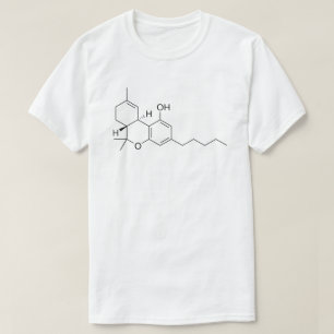 Tetrahydrocannabinol molecular structure T-Shirt