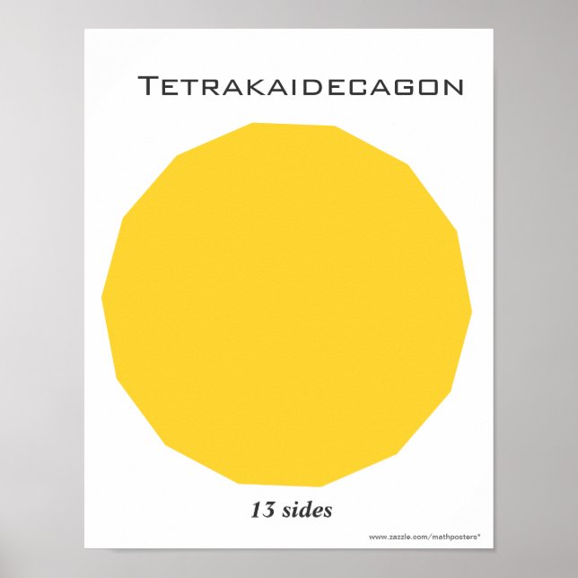 Tetrakaidecagon Poster of Polygon (Front)