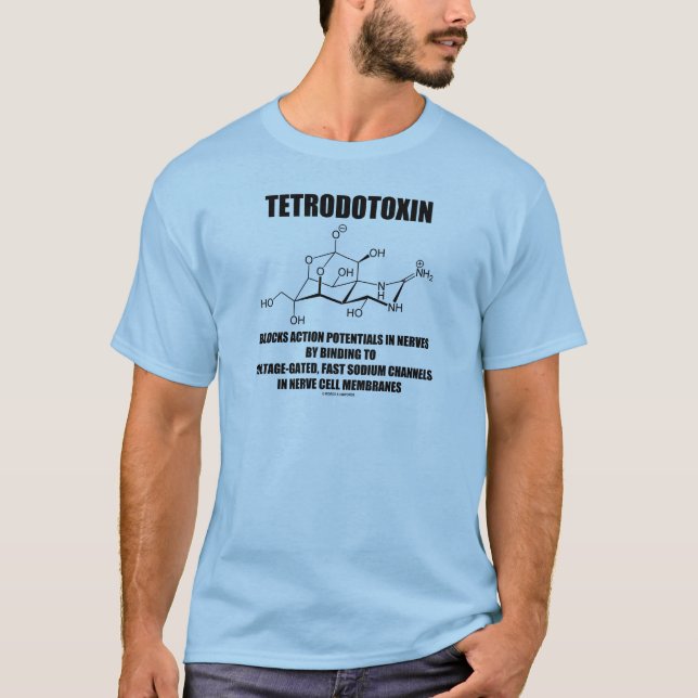 Tetrodotoxin Blocks Action Potentials In Nerves T-Shirt (Front)