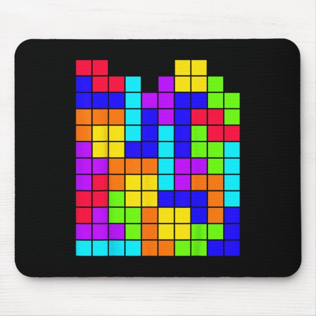 Tetrominoes Block Puzzle Video Game Math Teacher G Mouse Pad (Front)