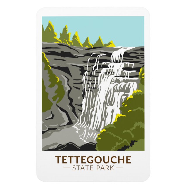 Tettegouche State Park Minnesota Vintage Magnet (Vertical)