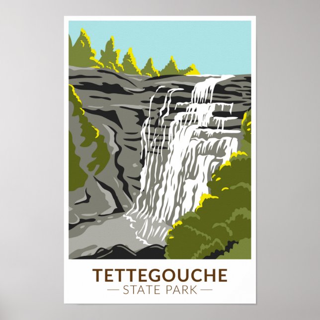 Tettegouche State Park Minnesota Vintage Poster (Front)