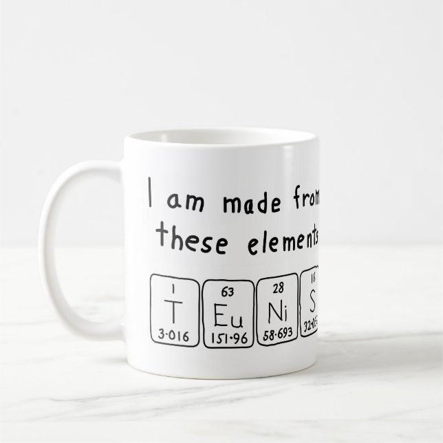 Teunis periodic table name mug (Left)