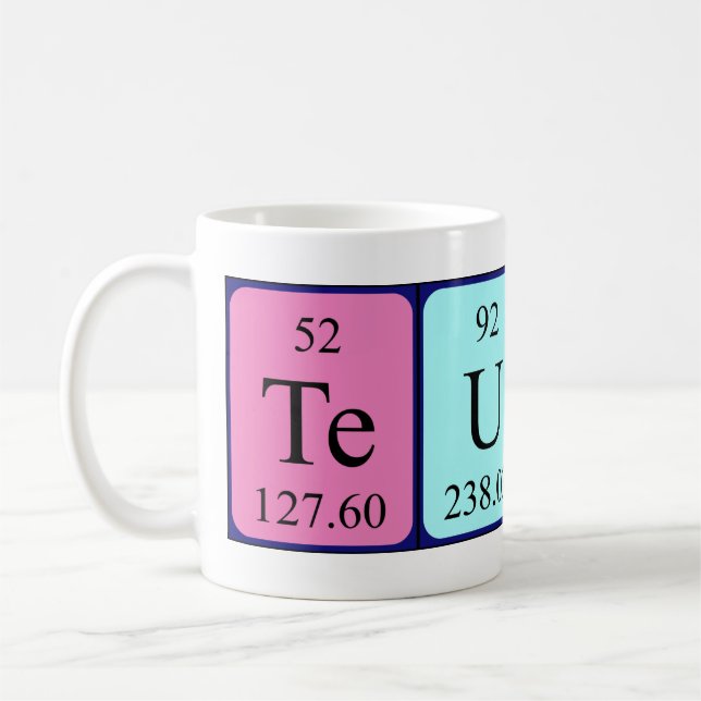 Teunis periodic table name mug (Left)