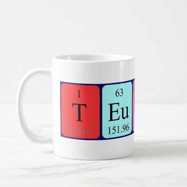 Teunis periodic table name mug (Left)
