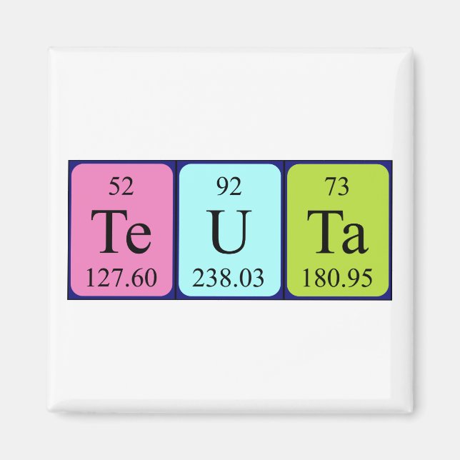 Teuta periodic table name magnet (Front)