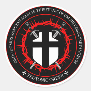teutonic knight logo classic round sticker