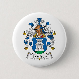 Teutsch Family Crest 6 Cm Round Badge
