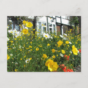 Tewkesbury cottages and Garden Postcard