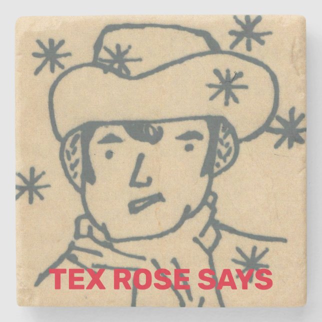 TEX ROSE MARBLE STONE COASTER (Front)