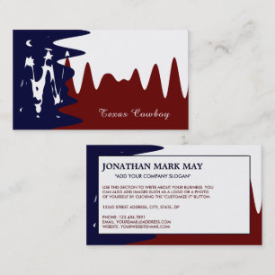 Texan Abstract Flag, Texas Business Card