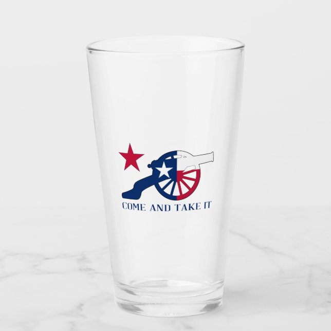 Texan Cannon Come And Take It Glass (Front)