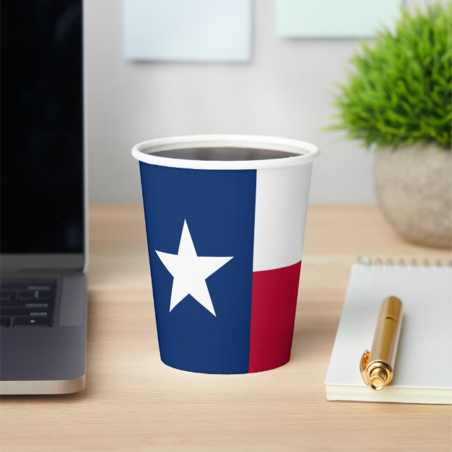 Texan Flag, Flag of Texas Paper Cups (Insitu)