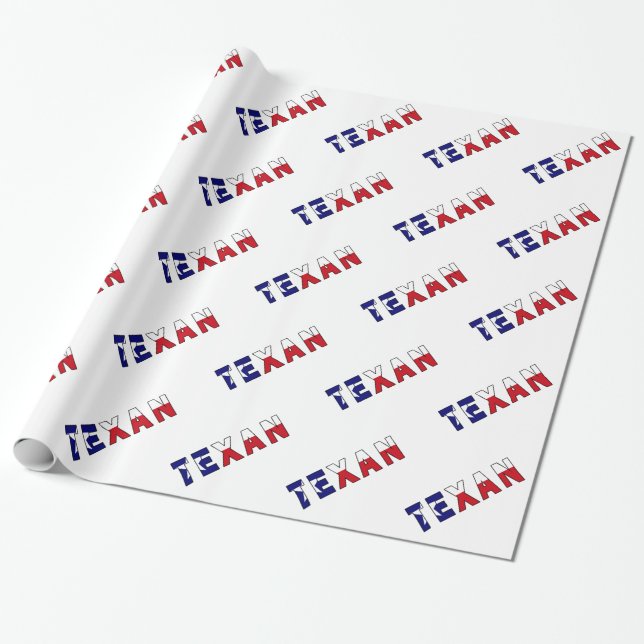 Texan Flag Wrapping Paper (Unrolled)