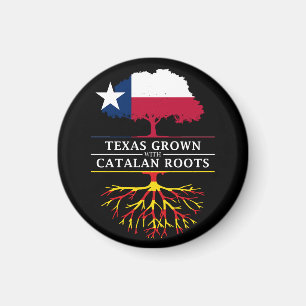Texan Grown with Catalonian Roots Magnet