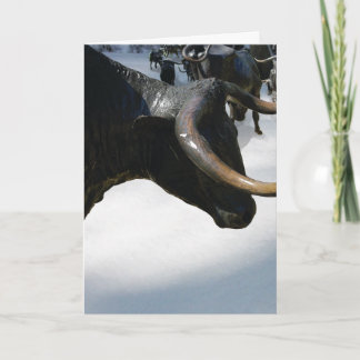 Texan Holiday Card--Texas Longhorns (Customisable) Card