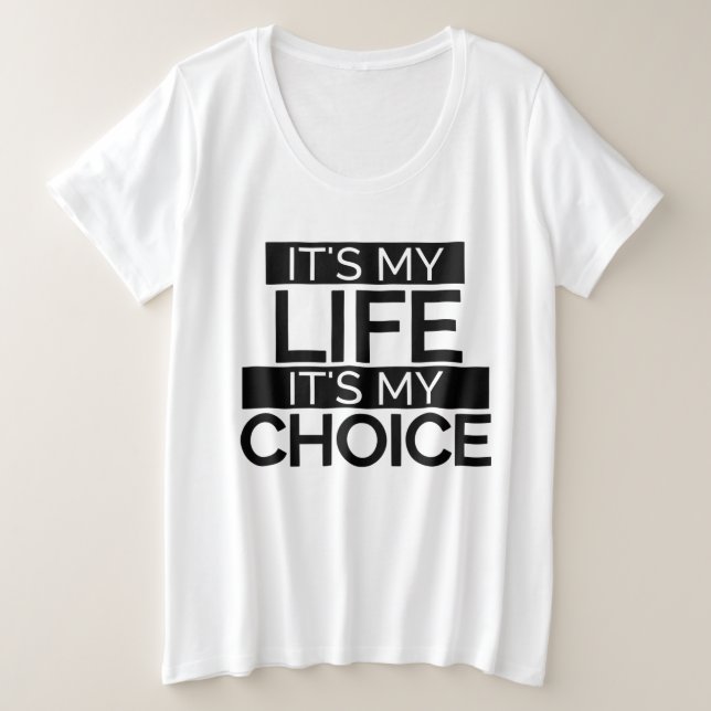 Texan Pro Choice Protesting Banner Plus Size T-Shirt (Design Front)