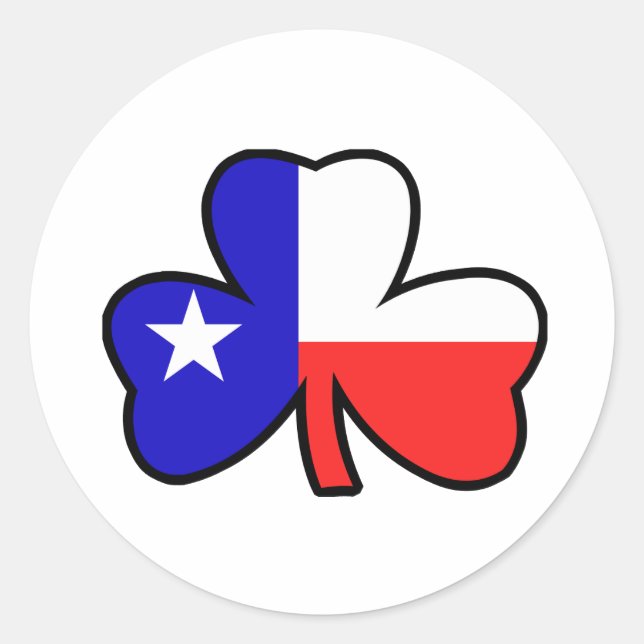 Texan Shamrock Sticker (Front)