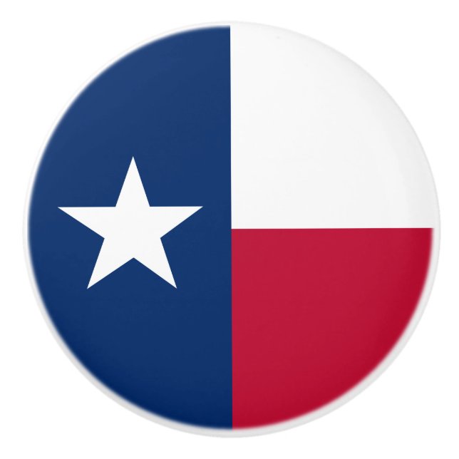 Texan State Flag (Texas) Ceramic Knob (Front)