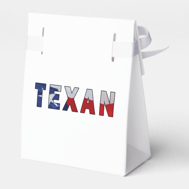 Texan Waving Flag Favour Box (Back Side)