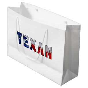 Texan Waving Flag Large Gift Bag