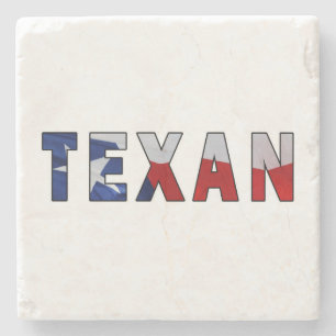 Texan Waving Flag Stone Coaster