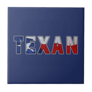 Texan Waving Flag Tile