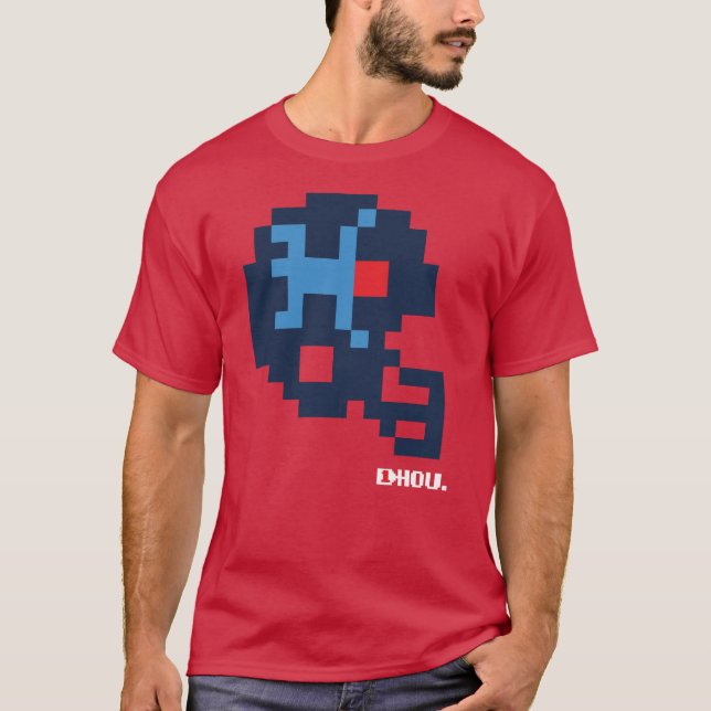 Texans Alternate Tecmo Bowl Helmet T-Shirt (Front)