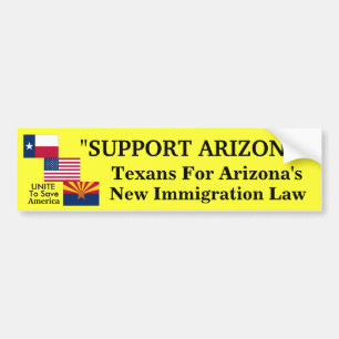 Texans For Arizona "Official"  Bumper Sticker