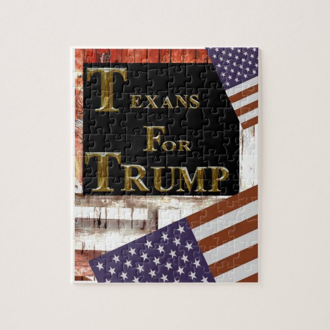 TEXANS FOR TRUMP JIGSAW PUZZLE (Vertical)
