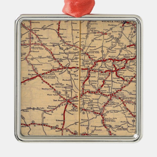 Texas 11 metal tree decoration (Front)