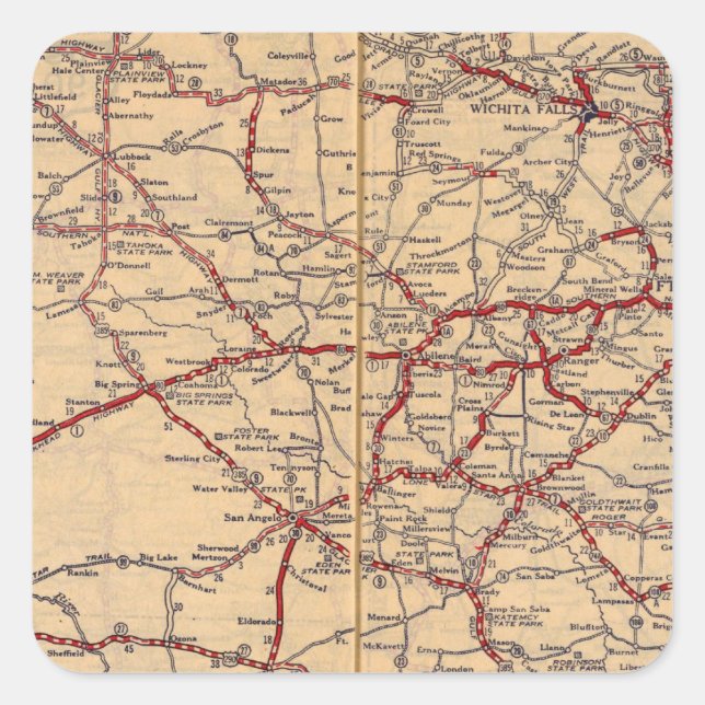 Texas 11 square sticker (Front)