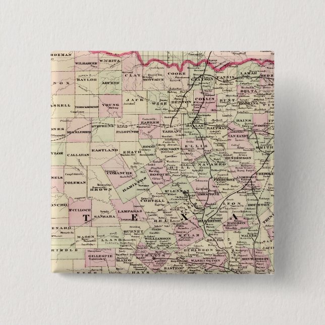 Texas 12 15 cm square badge (Front)
